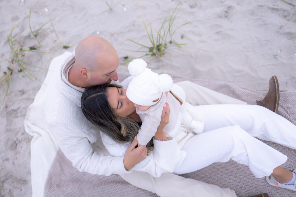 Full-service family photography session on Florida coast at sunset