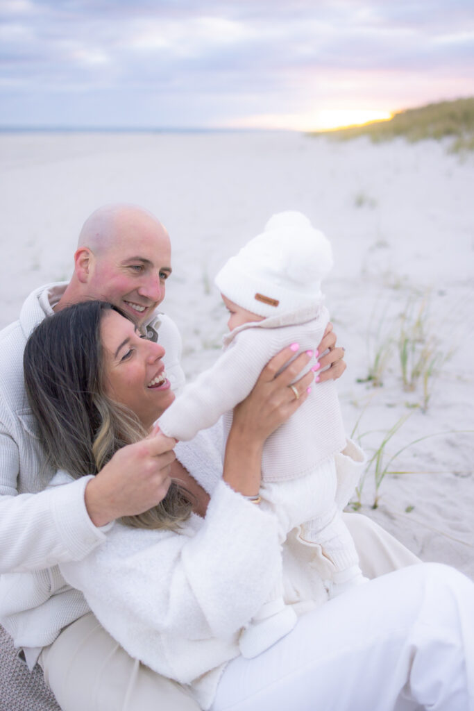 Full-service family photography session on Florida coast at sunset